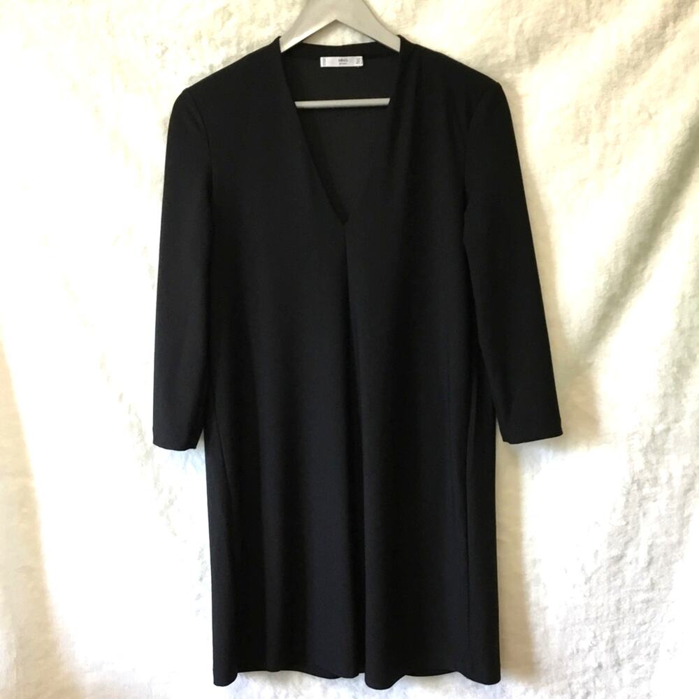 Mango Black Long Sleeve Dress